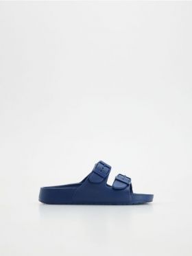 BOYS` STRAPPY SANDALS - Albastru metalizat
