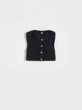 Top tip corset - negru