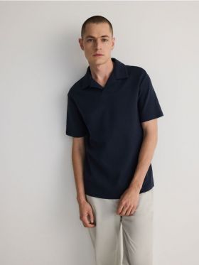 Tricou polo regular - bleumarin