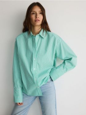 Camasa oversized - verde-deschis