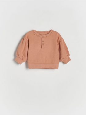 Bluza de trening din bumbac - aramiu