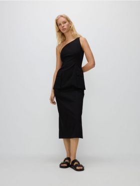 Rochie cu buzunare cargo - negru