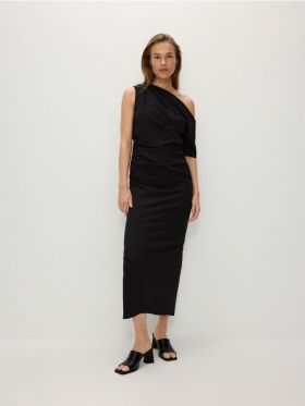 Rochie cu drapaj - negru