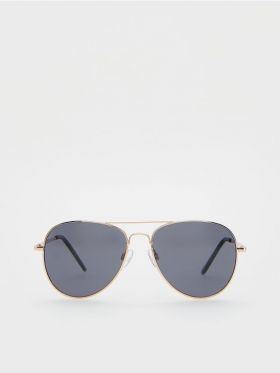 Ochelari de soare tip aviator - auriu