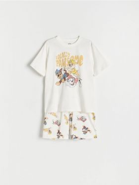 Pijama din doua piese PAW Patrol - crem