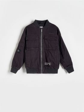 Geaca bomber oversized - negru