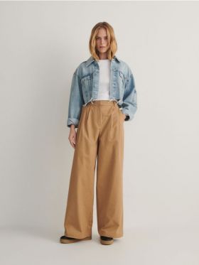 Pantaloni wide leg - bej