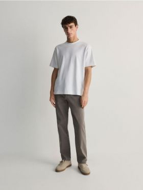 Pantaloni chino regular fit - gri-inchis