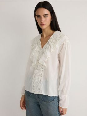 Bluza cu jabou - crem