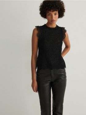 Bluza din dantela - negru