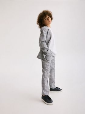 Pantaloni slim eleganti - Albastru metalizat