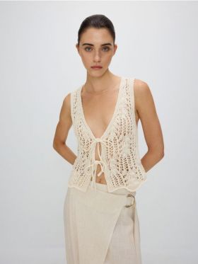 LADIES` VEST - nude