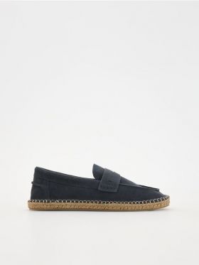 Espadrile din piele - bleumarin