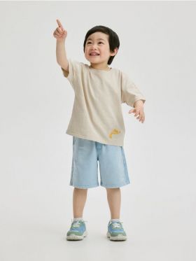 Tricou cu imprimeu - bej
