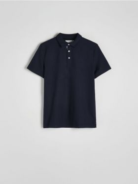 Tricou polo regular - bleumarin