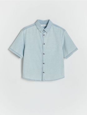 Camasa de blugi oversize - albastru