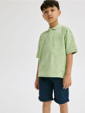 Tricou polo - verde-pal