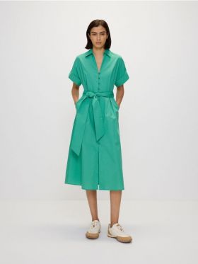 Rochie-camasa midi - verde