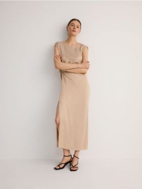 Rochie din viscoza - nude