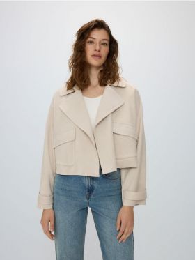 LADIES` OUTER JACKET - crem