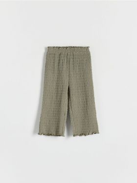 Pantaloni tip culotte - verde-oliv deschis