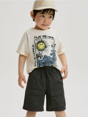 Pantaloni scurti cargo - gri-inchis