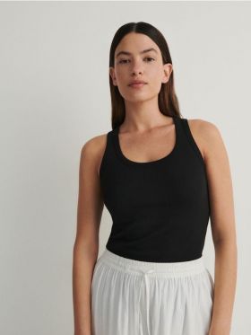 Top din bumbac - negru