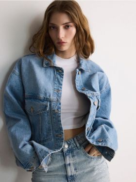 Geaca oversized din denim - albastru