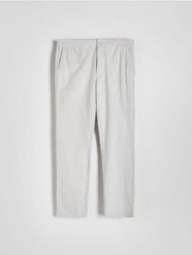 Pantaloni chino regular cu adaos de in - gri deschis