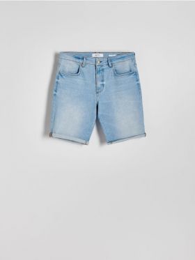 Pantaloni scurti slim din denim - albastru