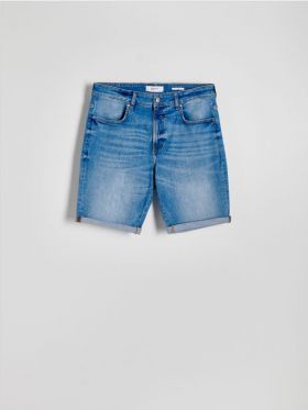 Pantaloni scurti slim din denim - albastru