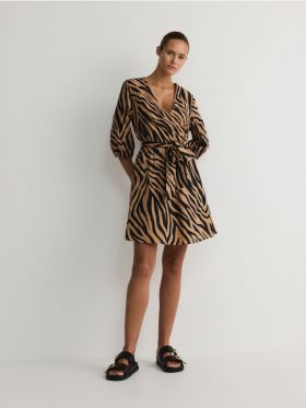 Rochie cu model animal - maro