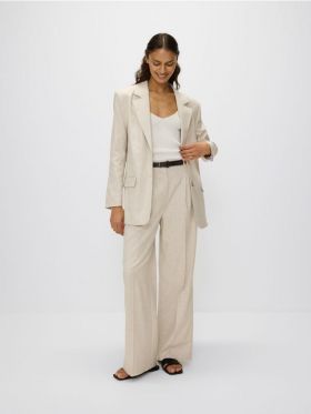 LADIES` TROUSERS & BELT - bej