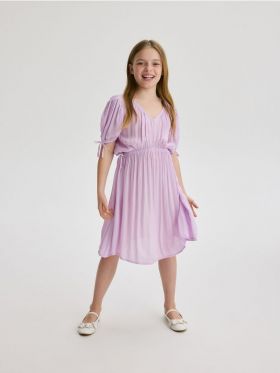 Rochie midi din viscoza - violet-orhidee