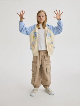 Blugi jogger cu buzunare - bej