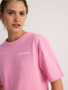 T-shirt cu imprimeu - roz-pastel