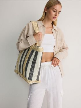 Geanta shopper impletita - multicolor