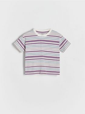 Tricou cu dungi - violet