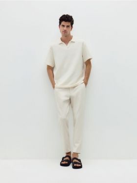 Pantaloni chino slim fit - crem