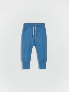 Pantaloni din bumbac - albastru