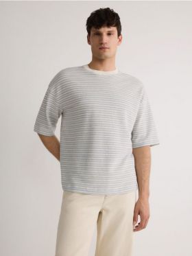 Tricou oversized in dungi - crem