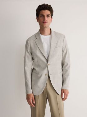 Blazer in carouriregular fit - bej