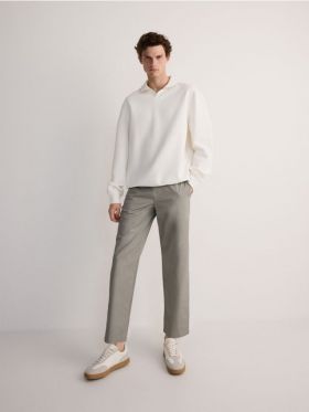 Pantaloni jogger straight - gri-neutru