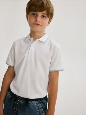 Tricou polo - alb
