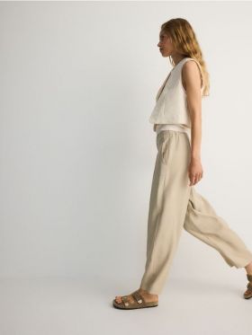 LADIES` TROUSERS - bej