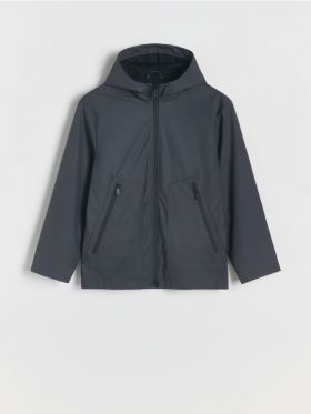 Geaca parka cu gluga - gri-inchis