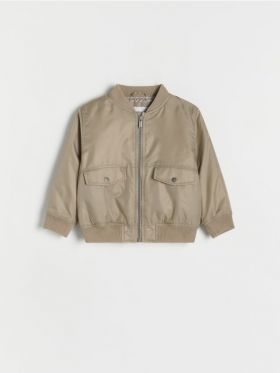 Geaca bomber oversized - galben-pal