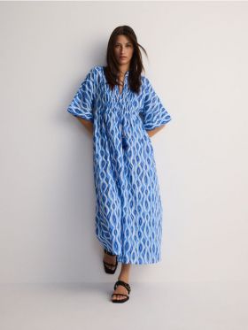 Rochie oversize din bumbac - albastru