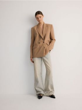 LADIES` BLAZER - gri-maroniu