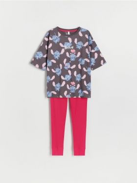 GIRLS` PYJAMA - roz-fuchsia